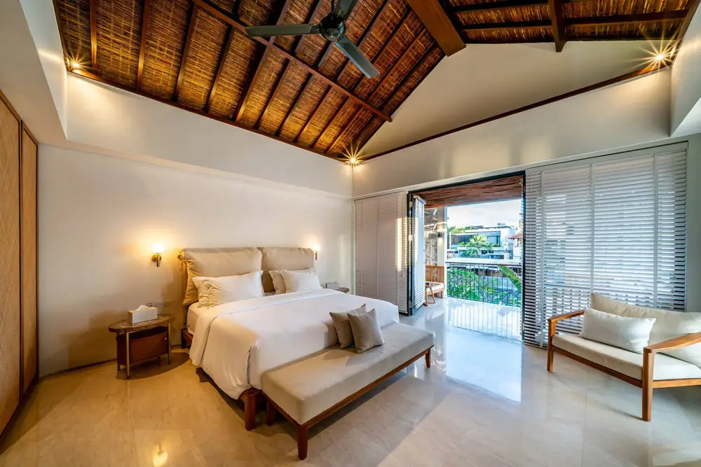 Bedroom opening to the terrace