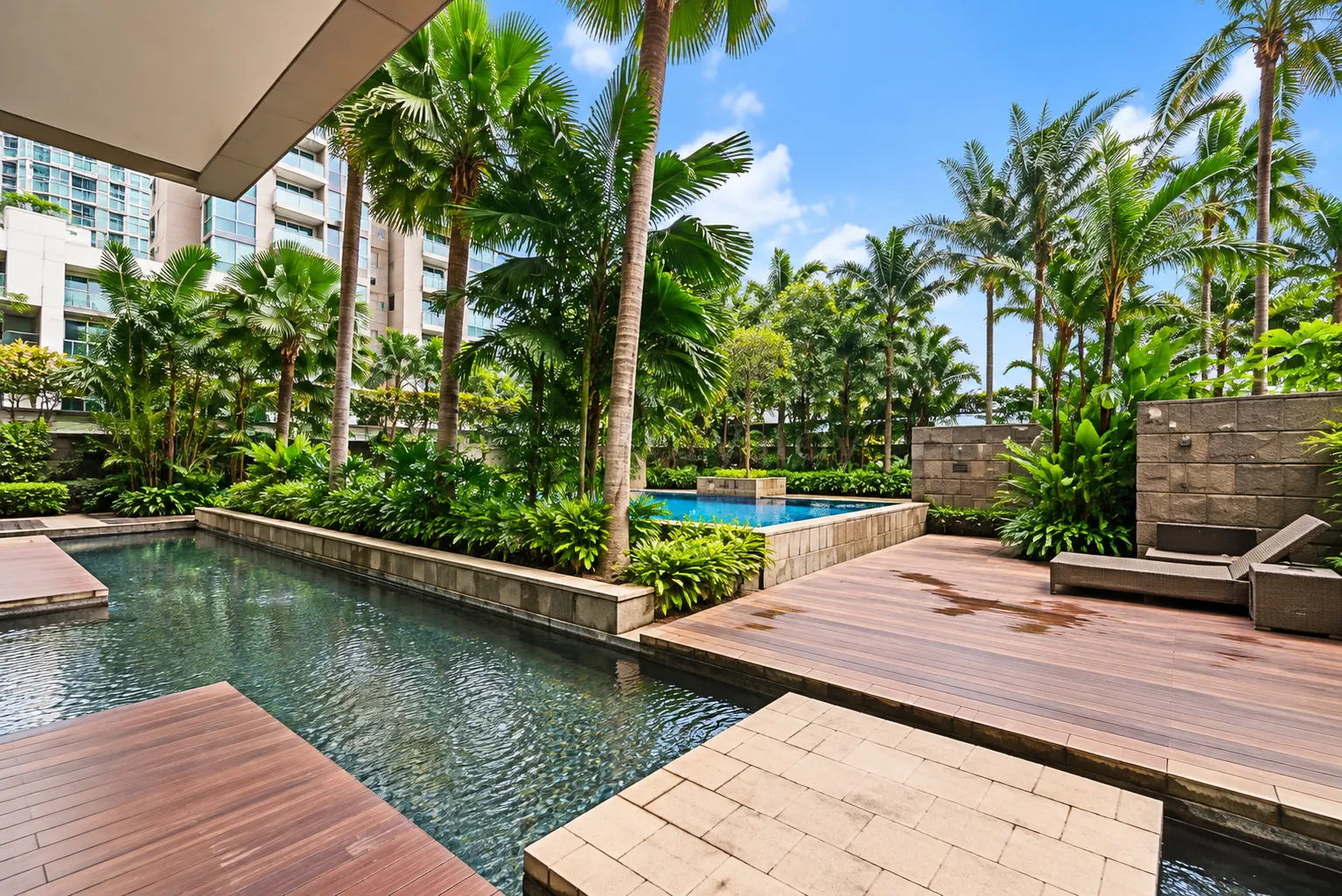 The pool downstairs